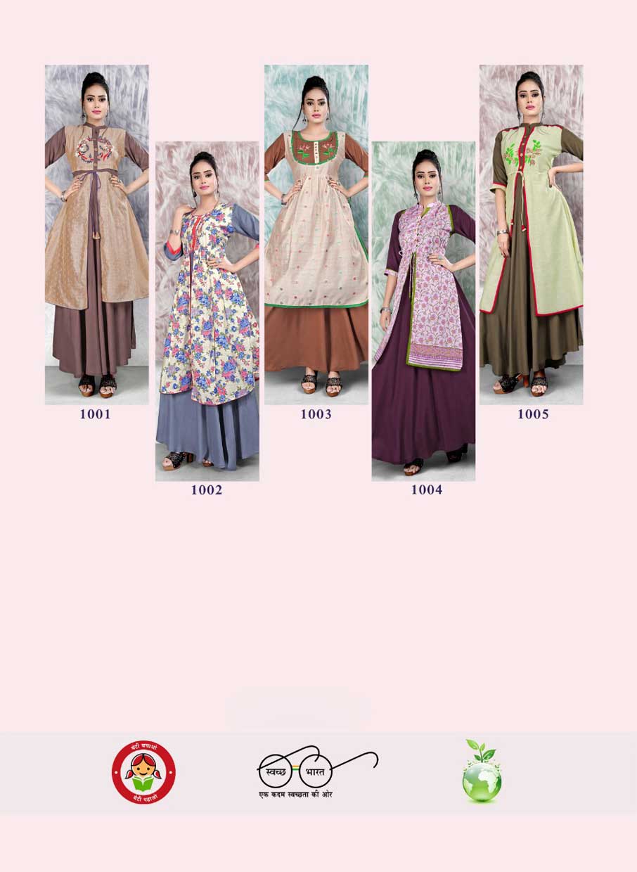 7Season's Blue Eyes Long Gown Type Kurta 7Season's Blue Eyes Long Gown Type Kurta